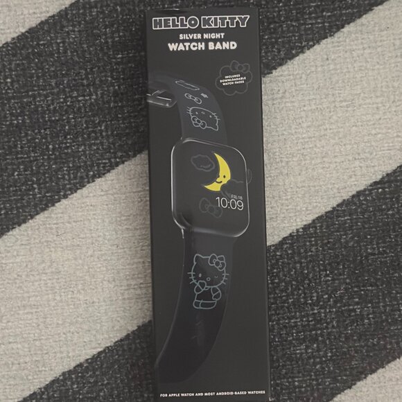 ✨ Hello Kitty Apple Watch Band Silver Night MobyFox Sanrio 38/40/41mm 42/44/45mm - Picture 1 of 4